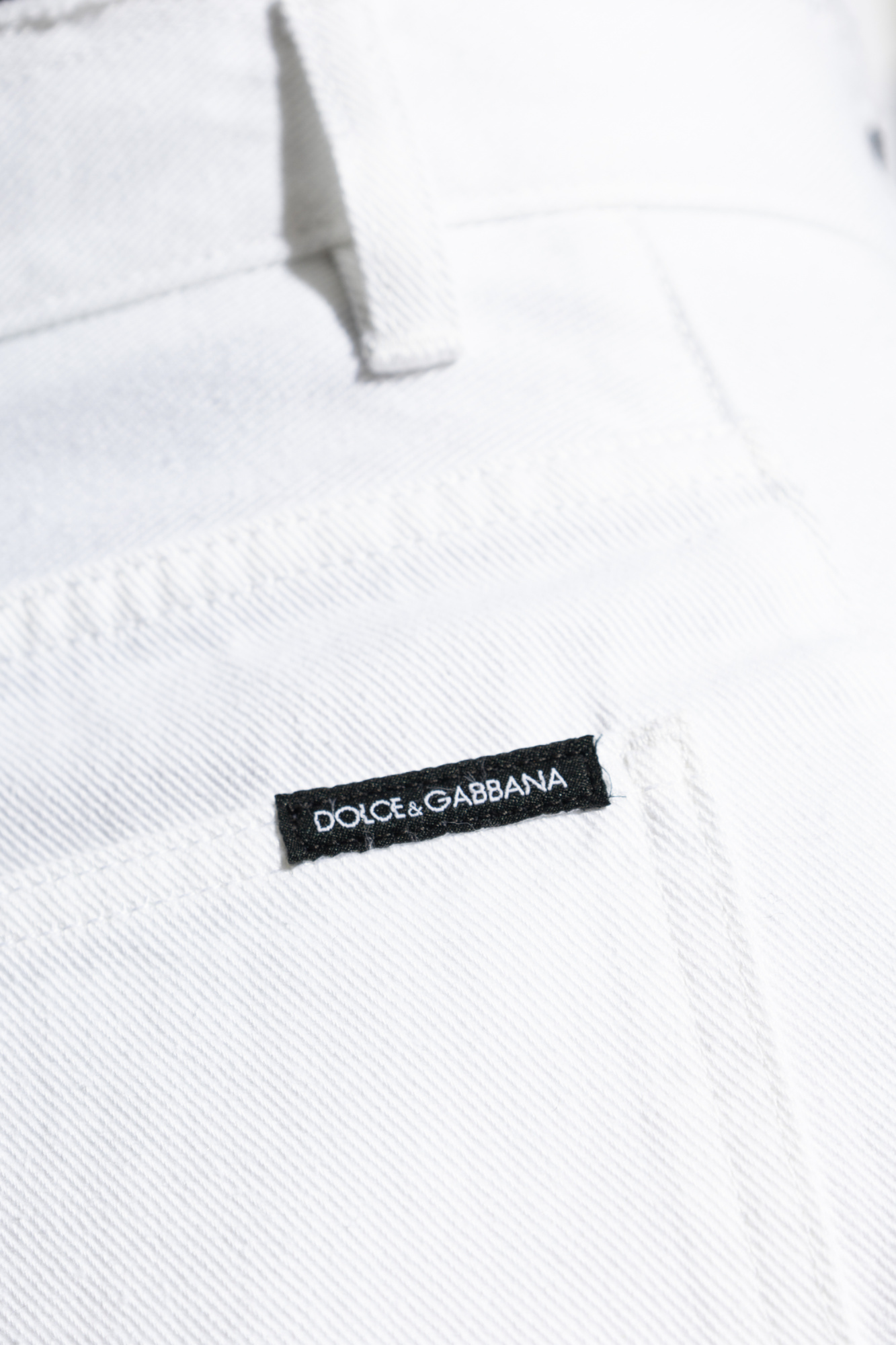 Dolce & Gabbana WHITE JEANS WITH A `VINTAGE` EFFECT ジーンズ SchaferandweinerShops Guam - White Jeans with vintage effect
